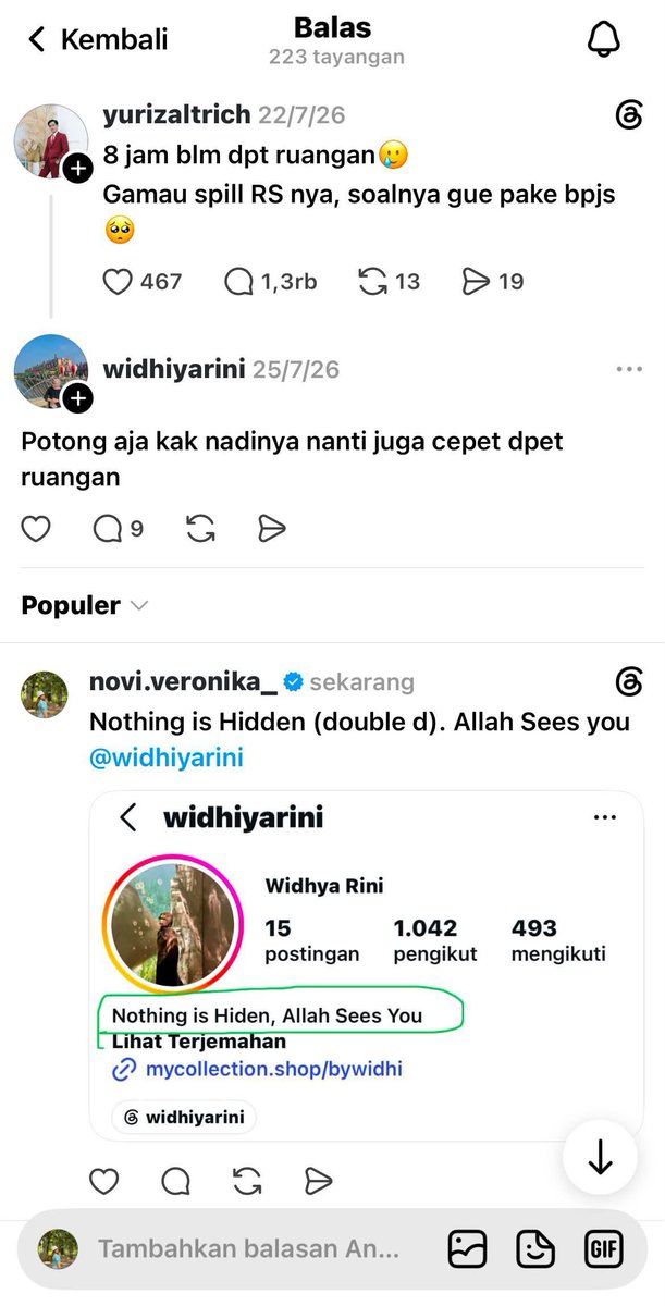 hailey__ss's tweet photo. Lagi rame di threads. Ada cowo yg curhat klo dia udh nunggu 8 jam di RS tapi belum dapet ruangan. Dan bbrp hari kemudian beliau karena terlambat ditangani🥺 tapi yg paling ga abis fikir respon org2 Jahat padahal alm mungkin cuma pengen cerita aja di threads https://t.co/emysFbjXL1