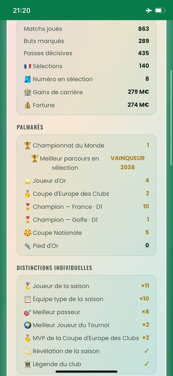 Kb4942's tweet photo. Ma meilleure carrière depuis que j’ai destiny eleven #Destinyeleven https://t.co/cnm2E2SLpK
