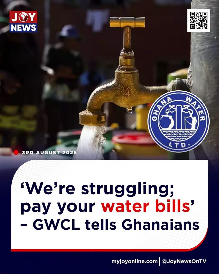 Hitz1039FM's tweet photo. ‘We’re struggling; pay your water bills’ - GWCL tells Ghanaians

#Hitz1039Fm https://t.co/dC1R0FWAbm