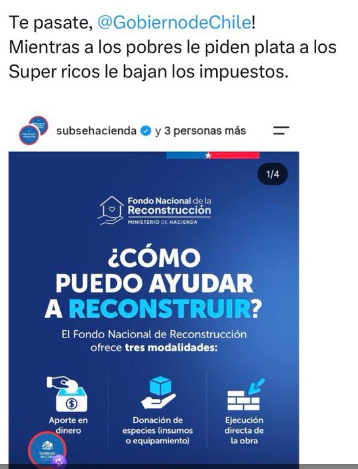 Pippintuk22's tweet photo. @SrCaviedes @GabrielBoric Bueno ...vaya juntando platita para su presidente...que lo necesita para chile .... aweonao payaso igual que el que te gobierna pajarón https://t.co/UGNiCI1YUi