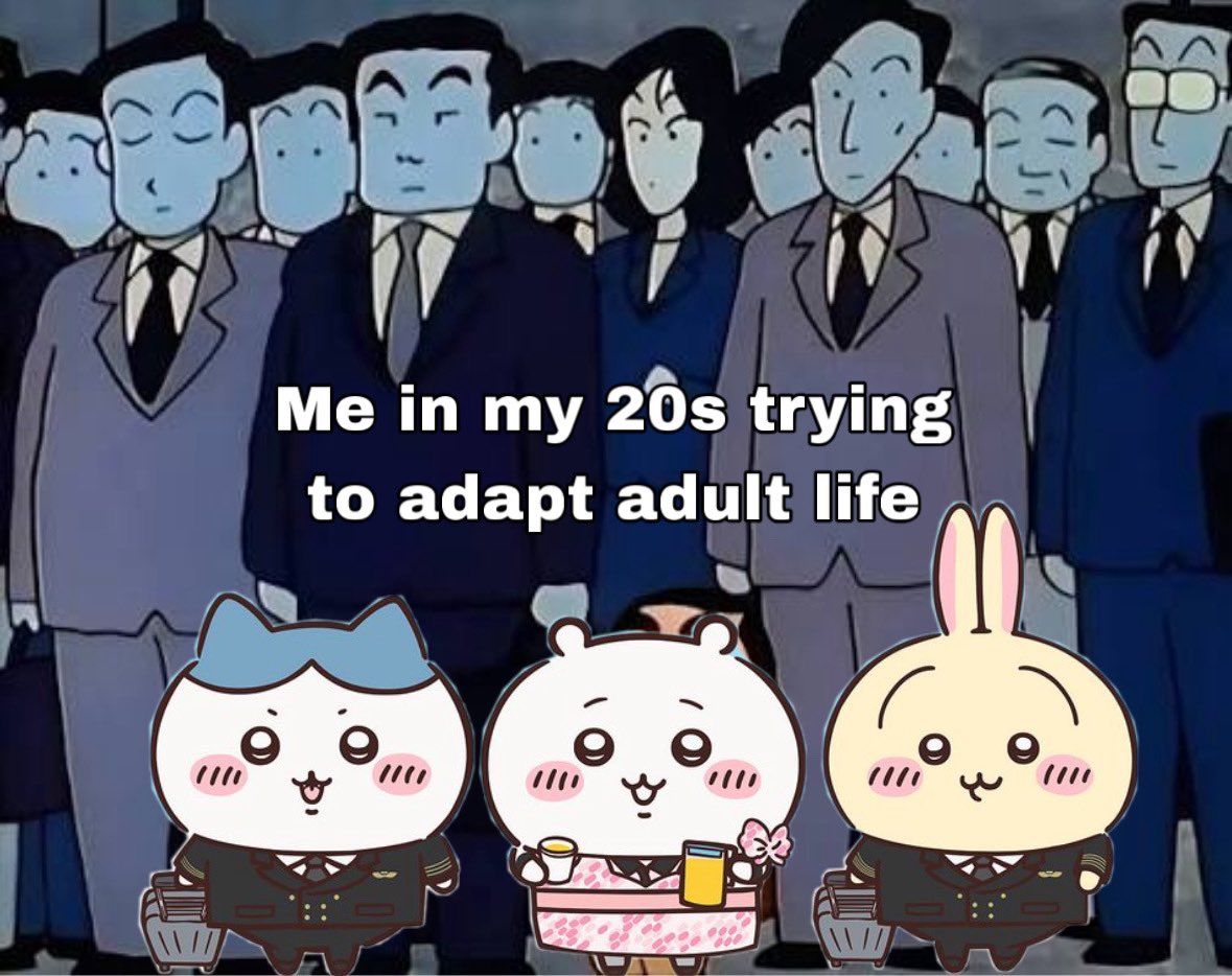 tanijrou's tweet photo. chiikawa and friends are adulting https://t.co/35kzTJb6SR