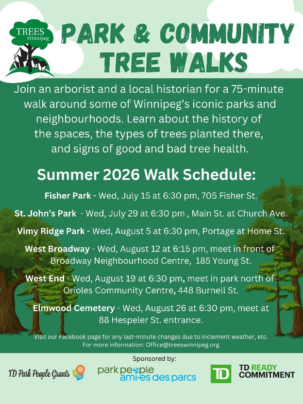 TreesWinnipeg's tweet photo. Join us Wednesday, August 5 at 6:30 pm for our walk of Vimy Ridge Memorial Park!  Meet at the community garden space on the south side. https://t.co/PMKpXWr9zF