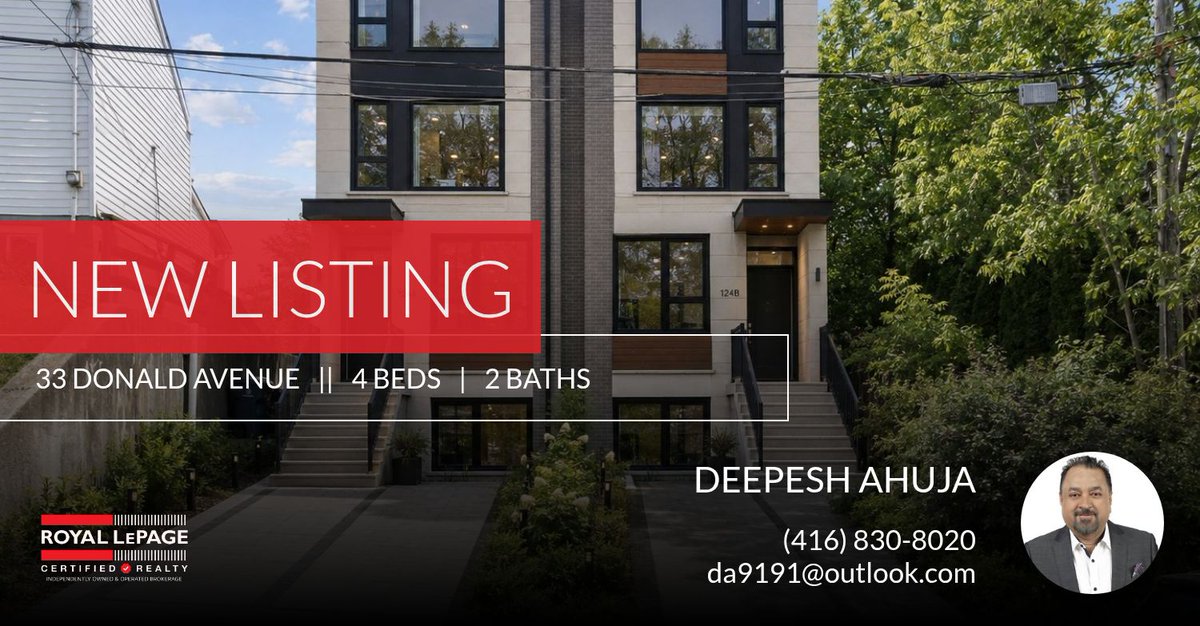 Mony4life's tweet photo. 📍 New Listing 📍 Take a look at this fantastic new property that just hit the market located at 33 Donald Avenue in Toronto W03. Reach out here or at (416) 830-8020 for more information!

Listed by Samardzija Team

Deepesh Ahuja... https://t.co/595jFZG6KH https://t.co/hpclvoKpq4
