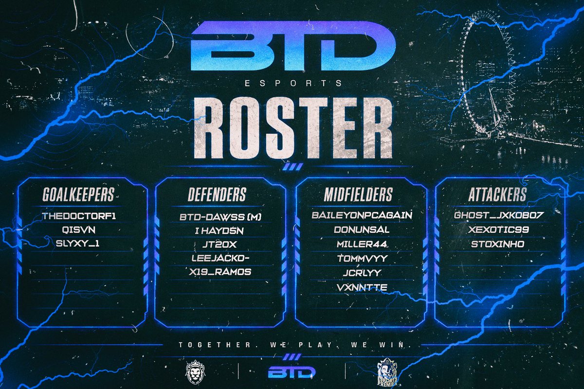 LRFIFA_'s tweet photo. Our squad list for @OfficialVPG FC26 Season 19. Competing in @VPGUK Premier and @VPGPremier.

#BelieveTheDream #UTR⚡️ 
@btdgamersuk https://t.co/OuGom0ygFi