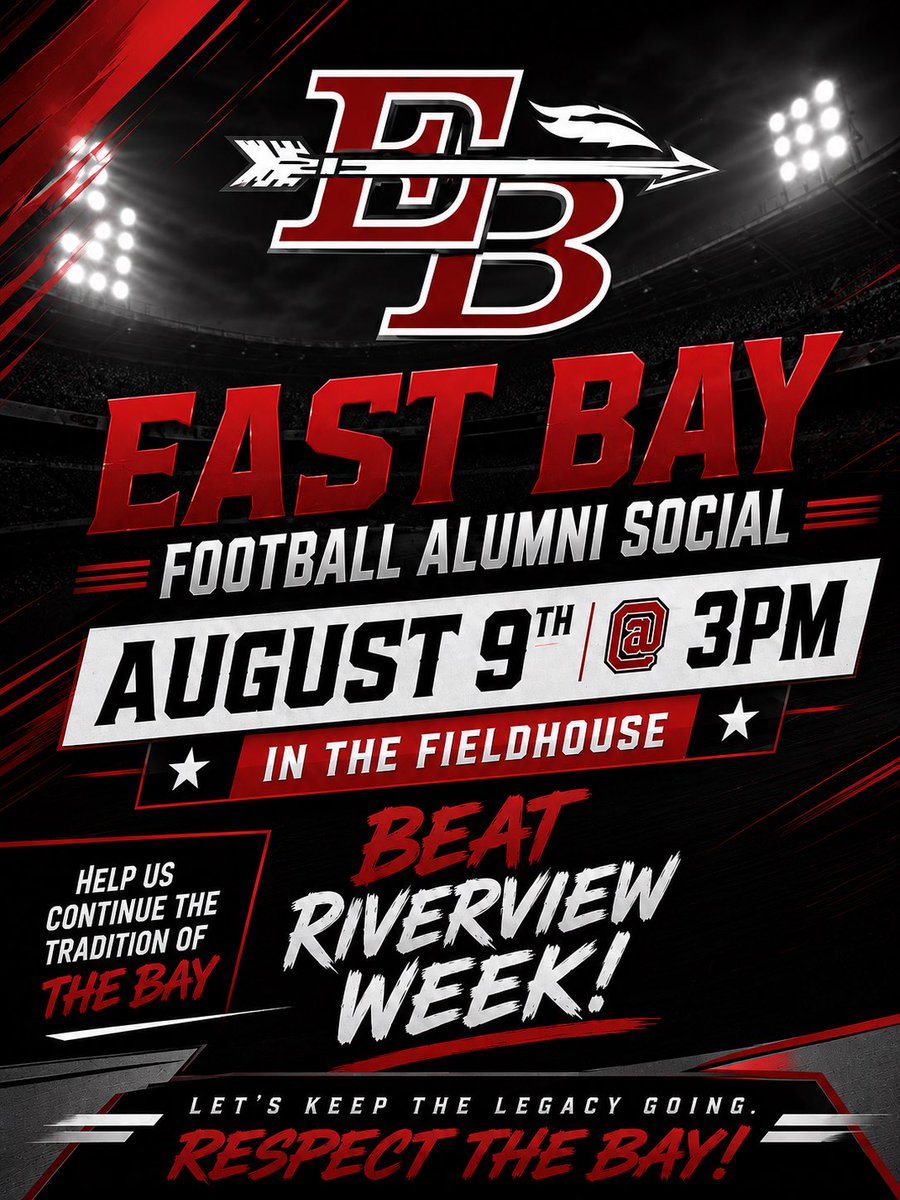 EBIndiansFB's tweet photo. Attention all East Bay Alumni, please save these dates and planned to attend our upcoming Alumni Socials!
#RespectTheBay #BayBoyz #BayMade https://t.co/emnGfiiGhI