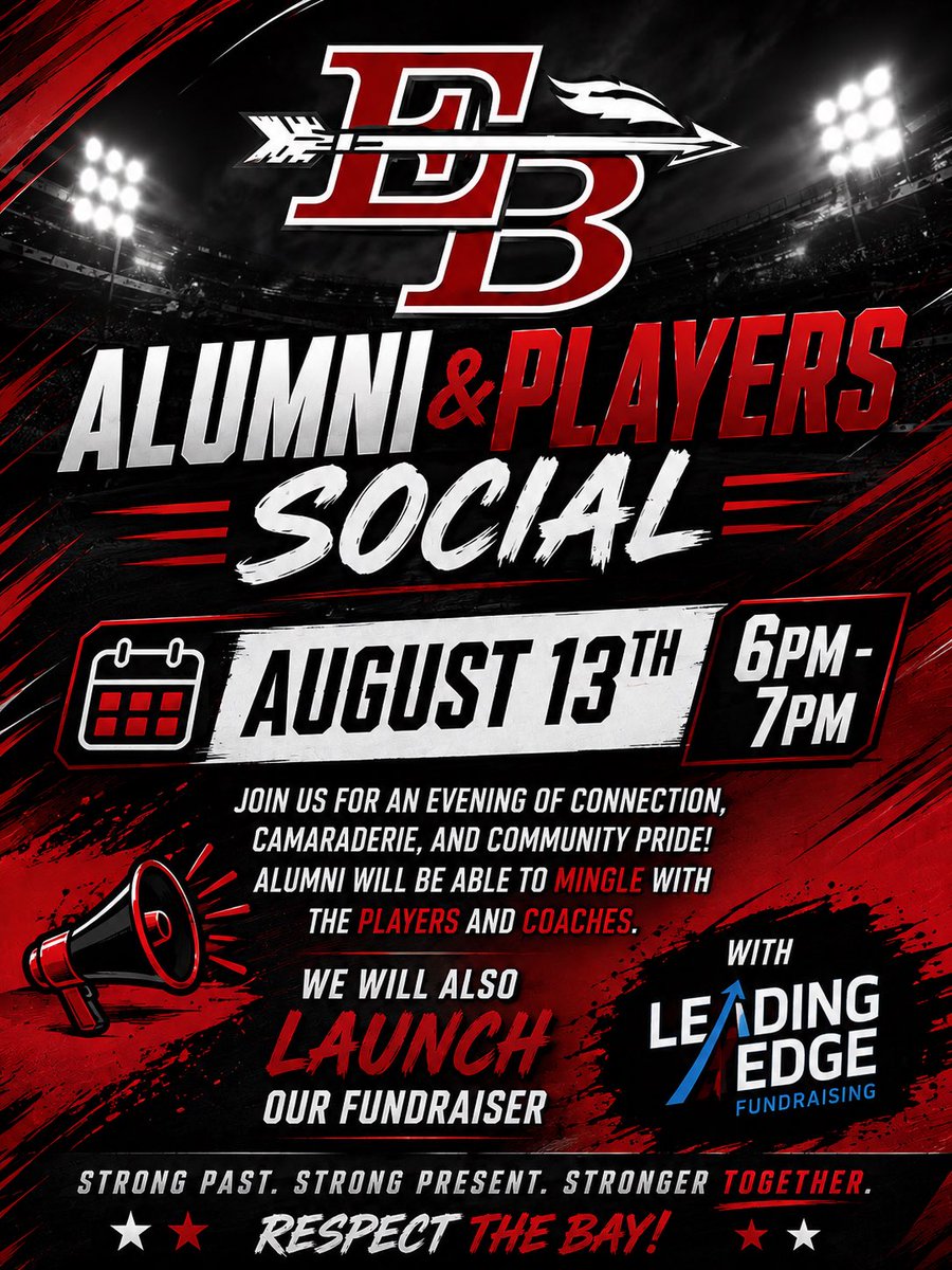 EBIndiansFB's tweet photo. Attention all East Bay Alumni, please save these dates and planned to attend our upcoming Alumni Socials!
#RespectTheBay #BayBoyz #BayMade https://t.co/emnGfiiGhI