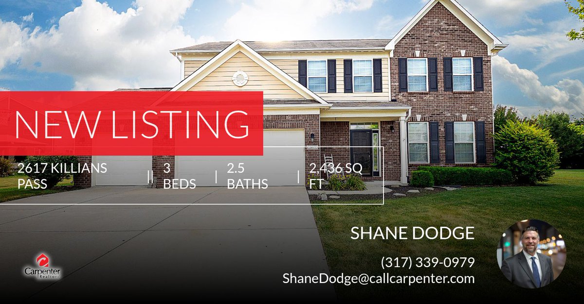 shane_dodge's tweet photo. 📍 New Listing 📍 Take a look at this fantastic new property that just hit the market located at 2617 Killians Pass in Brownsburg. Reach out here or at (317) 339-0979 for more information!

Listed by Rhonda Smith

Shane Dodge... https://t.co/Q7VCN5q2A5 https://t.co/fdxT7vIu2g