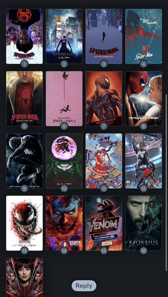 Paiidcj_'s tweet photo. My Spider-Man movies ranked post BND
#spidermanbrandnewday https://t.co/OrodgJzvm5