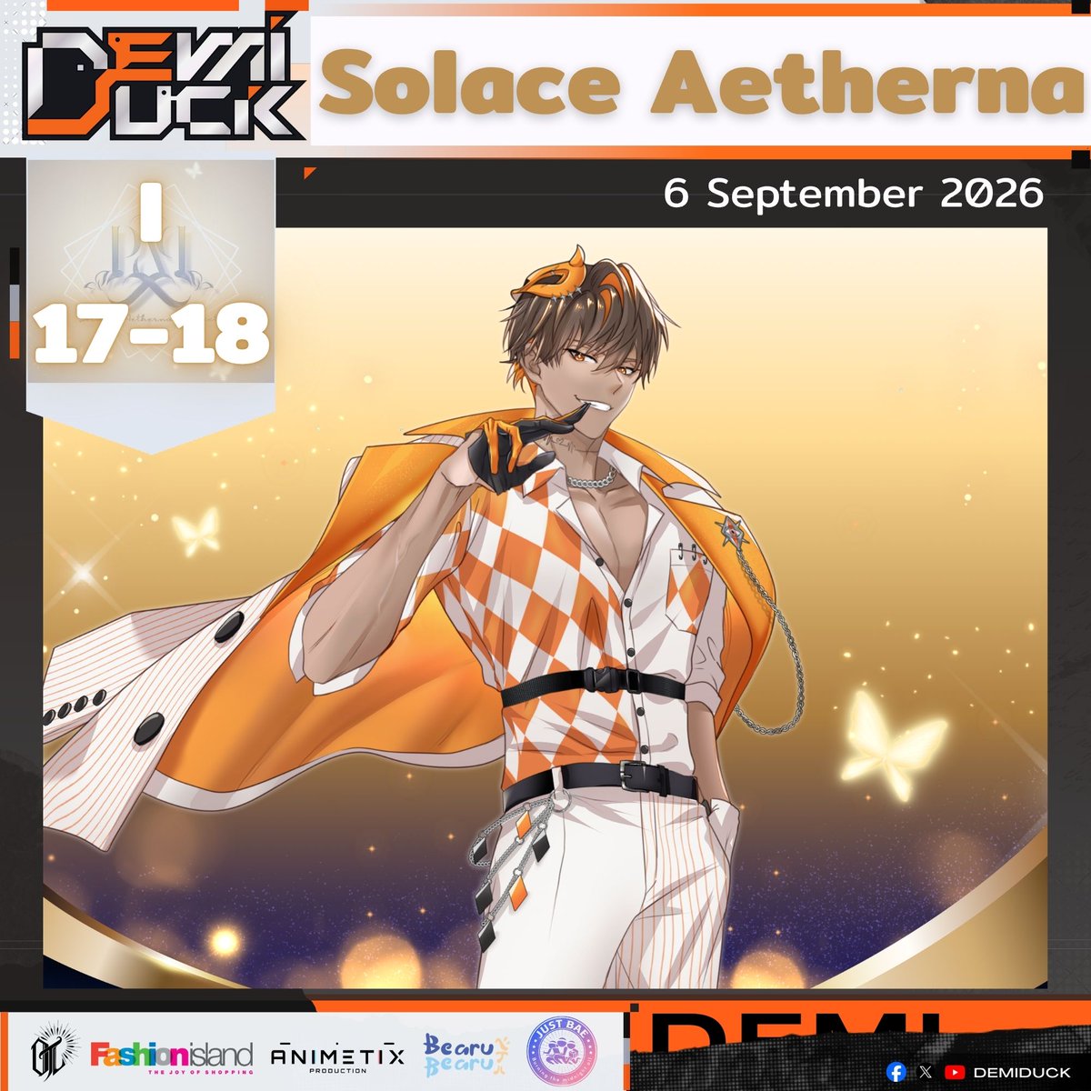 Solace_Aetherna's tweet photo. คนที่ 9 @KampheeA 
คัมภีร์ โซอโลน จาก @Autumnia888 (Autumnia ออทัมเนีย)
หนุ่มโสดสุดหล่อ!

เจอกันงาน Demiduck ที่บูท i 17-18 
อาทิตย์ที่ 6 กันยายน 2026 แฟชั่นไอซ์แลนด์ 
เวลา 11.00 - 18.00 น. 
#SolaceAetherna #VtuberTH #DemiduckEvent https://t.co/nHFV1EvKRn