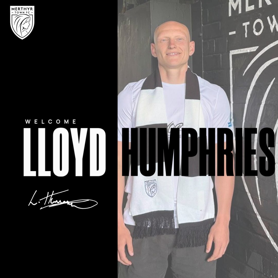 MerthyrTownFC's tweet photo. 🤜 Merthyr Town Football Club are delighted to announce the signing of Lloyd Humphries on a deal until May 2027.

Read more 👉🏻 https://t.co/W5lQYZCkxd

#OurTownOurClub | #WeAreMerthyr https://t.co/frMELIPsb0