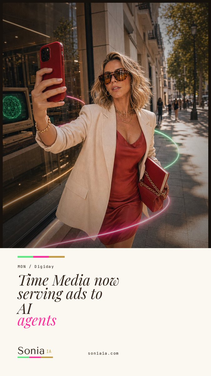 soniaia_'s tweet photo. Time Media is now serving ads to AI agents querying their content on behalf of readers.

the monetization model moves upstream from human to machine layer, and most ad formats that exist today were designed for the human end of that chain. https://t.co/q1VNN5QZro