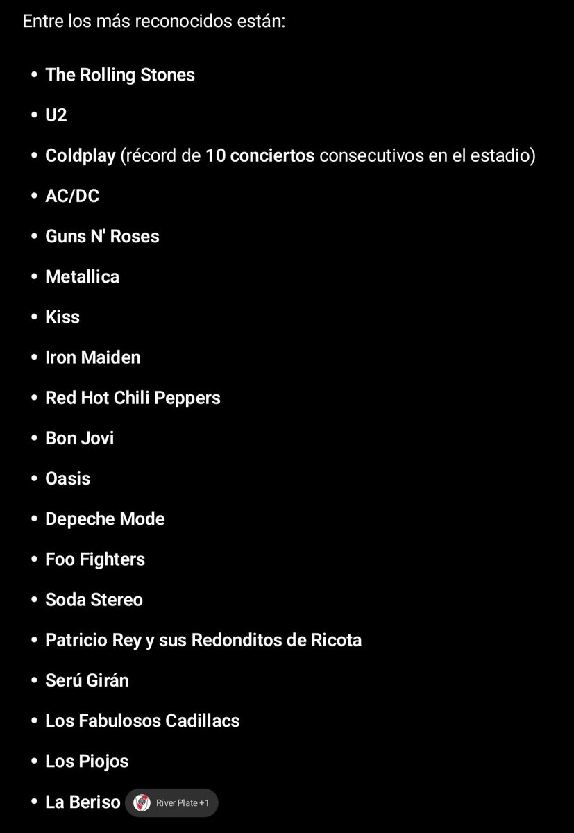 alee_Carp's tweet photo. @Fandecopete Y cabe destacar también que las bandas más reconocidas del mundo eligen el monumental como sede, te dejo una imagen por que no llego con los carácteres https://t.co/hVcTOPOebt