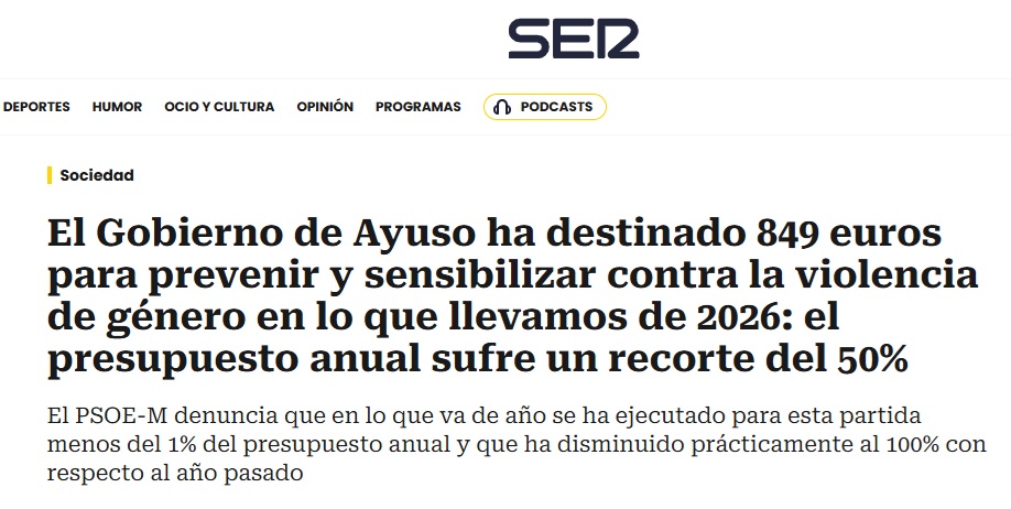 Apu_elrojo's tweet photo. Ha sido asesinada otra mujer por su expareja en Cantabria. Ya van 33 en lo que llevamos de año, 1374 en total desde que hay registros.

Menos mal que los gobiernos autonómicos, como el de Ayuso, invierten grandes cantidades de dinero para luchar contra esto. Concretamente 849 €. https://t.co/uJFwjFYMAv