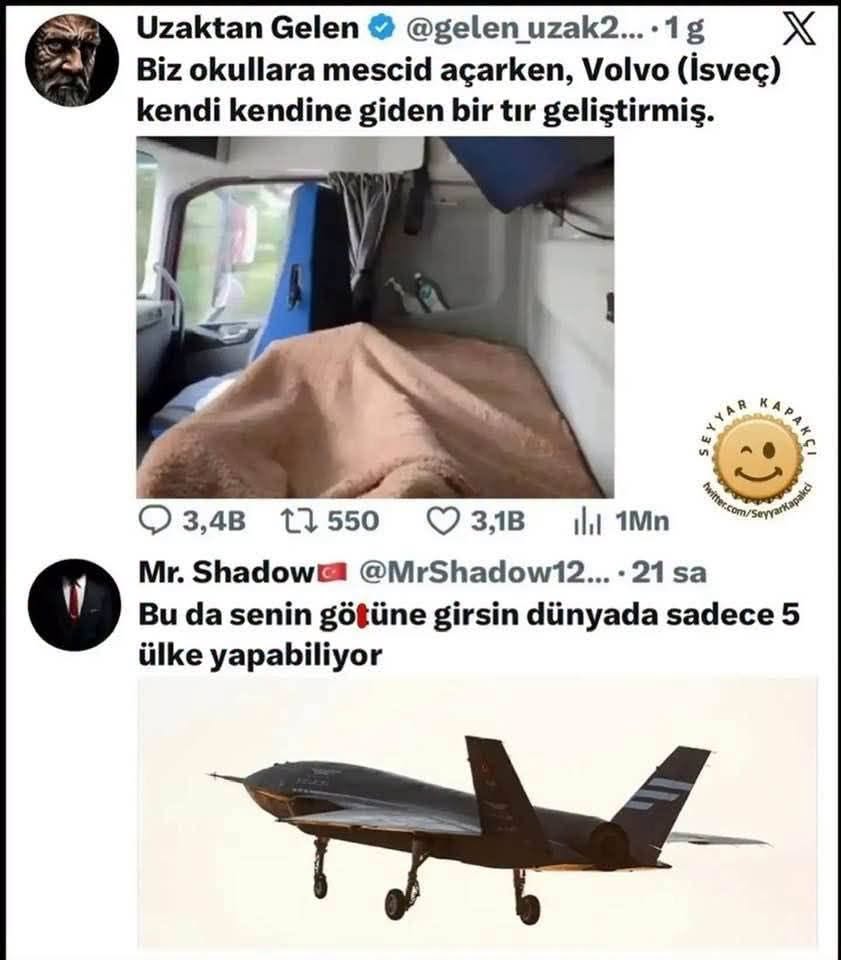 KumandanRte's tweet photo. Dedeleriniz sarıklı, cübbeli din adamlarını asarken, vatandaş süpürge tohumunu yerken; sizinkiler kendi heykellerini yapıyordu. Bunlar ise Volvo, Mercedes ve BMW üretiyordu.

Mr. Shadow kardeşimi tebrik ederim. 👏 On numara kapak yapmış. https://t.co/m2glsvDtff