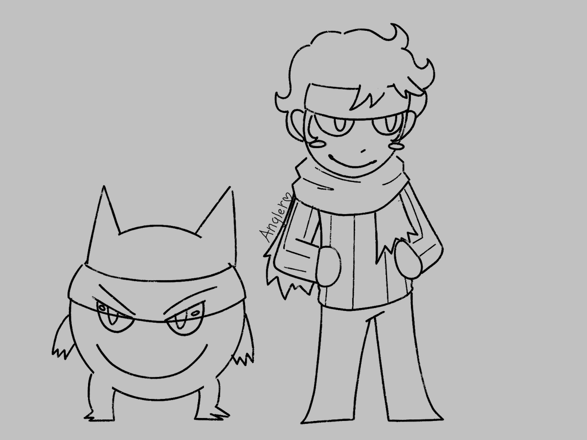 DESTINY_B0ND's tweet photo. ANGLER.✍️
i wanted to draw gengar and morty in matching headbands, but then my friend told me to make gengar an ugly, rotund sphere and here we are...
gengar is so... beautiful... yeah... https://t.co/3J9Qvq3uD4