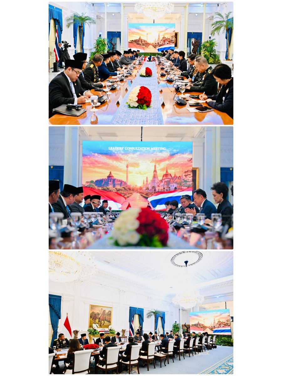 setkabgoid's tweet photo. Kedua pemimpin menyaksikan penandatanganan Roadmap for Strategic Partnership Indonesia–Thailand 2026–2030 sebagai arah baru hubungan lima tahun ke depan. Turut ditandatangani MoU kerja sama pendidikan antara kedua negara. https://t.co/xMIpChMGK2