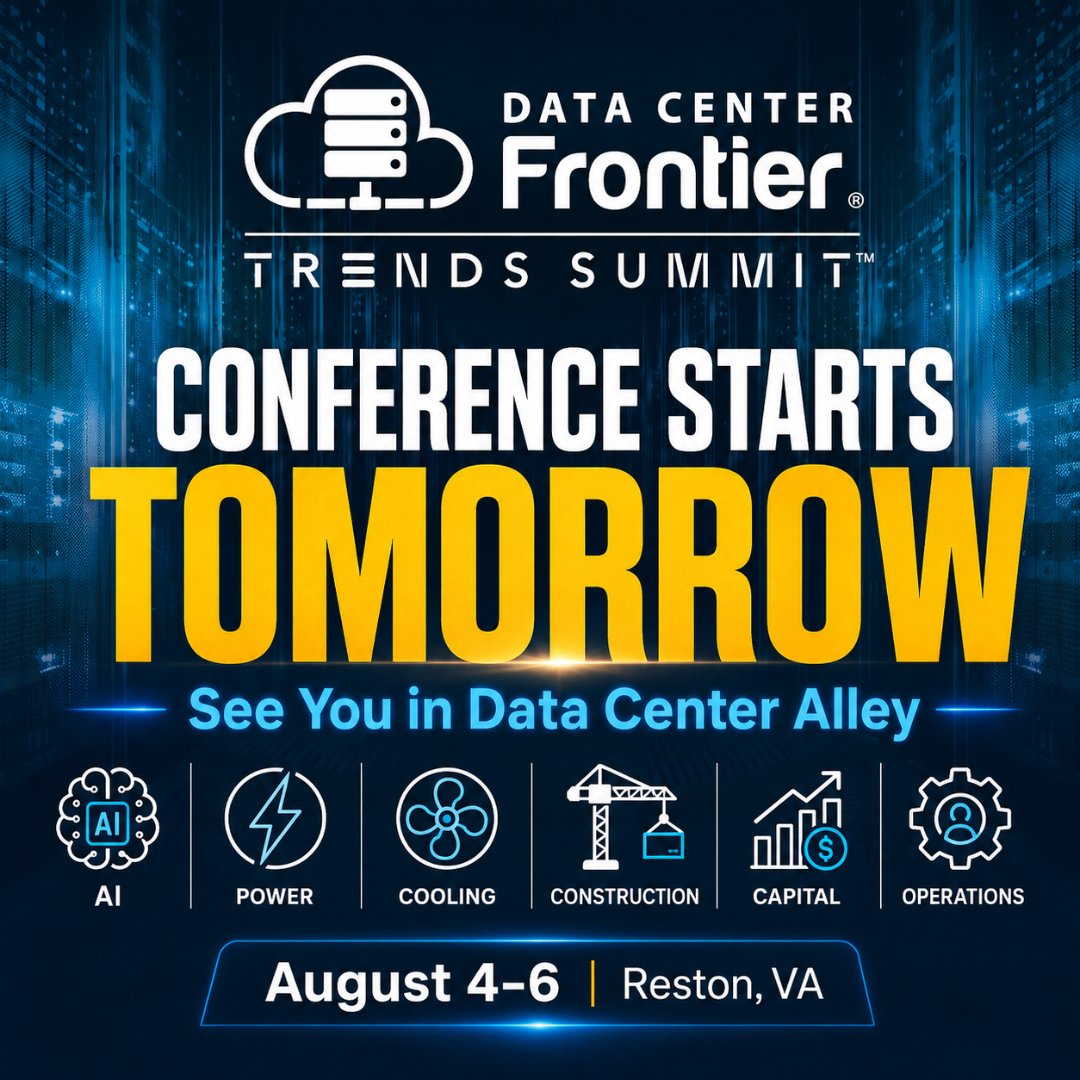 dcfrontier's tweet photo. TOMORROW the data center industry reunites at #DCFtrends.

🎟️ Final passes are available! Pre-register today and save up to $190 compared with onsite pricing.

Don't wait until you arrive—secure your pass today to SAVE at https://t.co/wdR7a6R8YH. https://t.co/cfl6qlsWqO