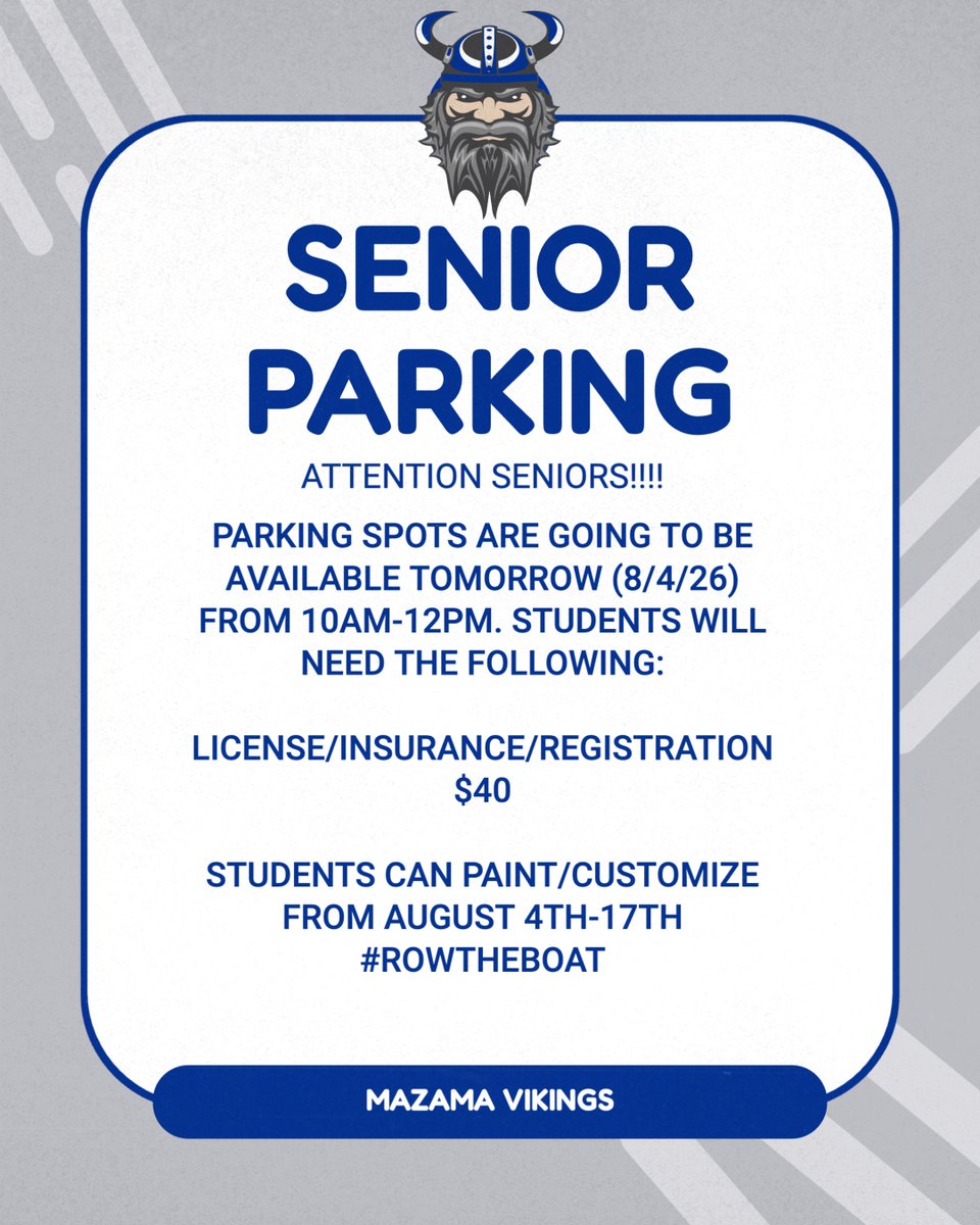MazamaVikings's tweet photo. ATTENTION SENIORS!!! #RTB #GoViks https://t.co/CakjpP7yT2