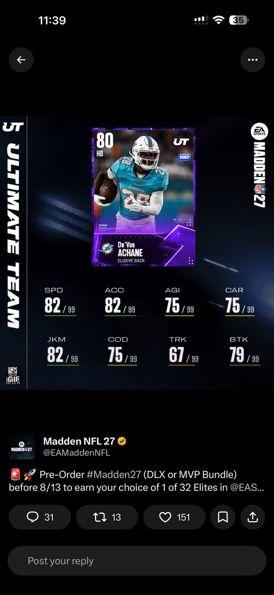 D0nt_L0k_Back's tweet photo. Pre order elites, you can choose 1 of these 32. Pre order before August 13th to get this (yes if you’ve already pre ordered you’re good) 81+ Speed https://t.co/8UZwwCggCY
