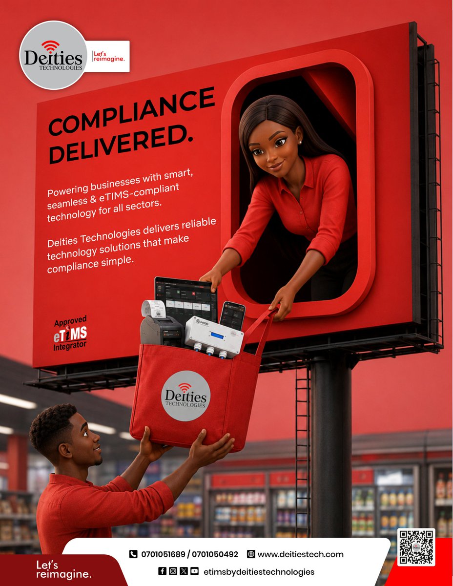 deitiestech's tweet photo. Don't just comply ,compete.
Whether you're starting fresh or upgrading your current system, Deitax delivers complete eTIMS solutions that keep your business compliant and operating efficiently.
#taxcompliance
@kenya_revenue.authority
@rubisenergykenya
@totalenergies_ke
@be_energy https://t.co/6zw2sfMSr6