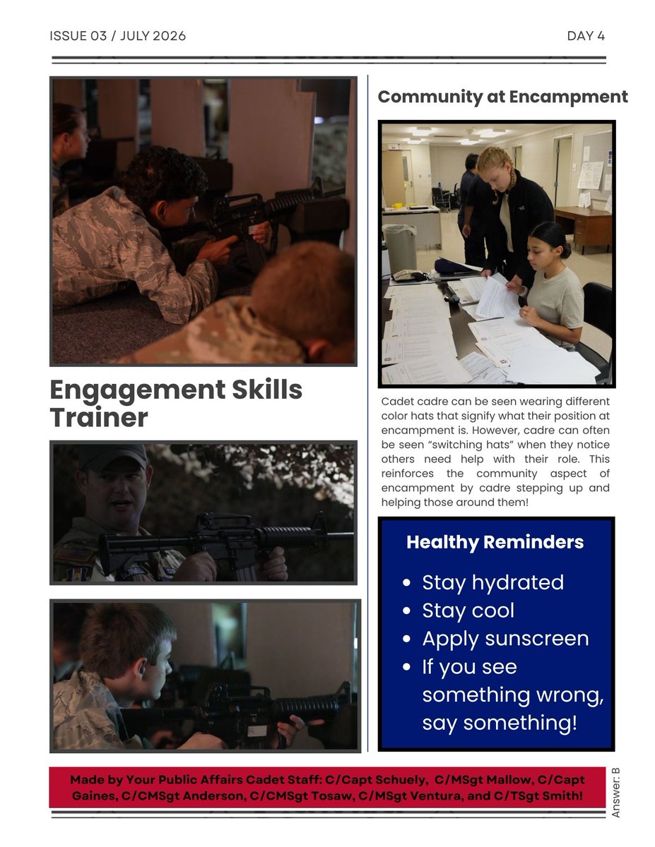ILWGCAP's tweet photo. Day 5 Encampment newsletter! For photos of the encampment cadets participating in activities, go to:  https://t.co/zhpIYzkxoh https://t.co/mS8aBQ1XGJ