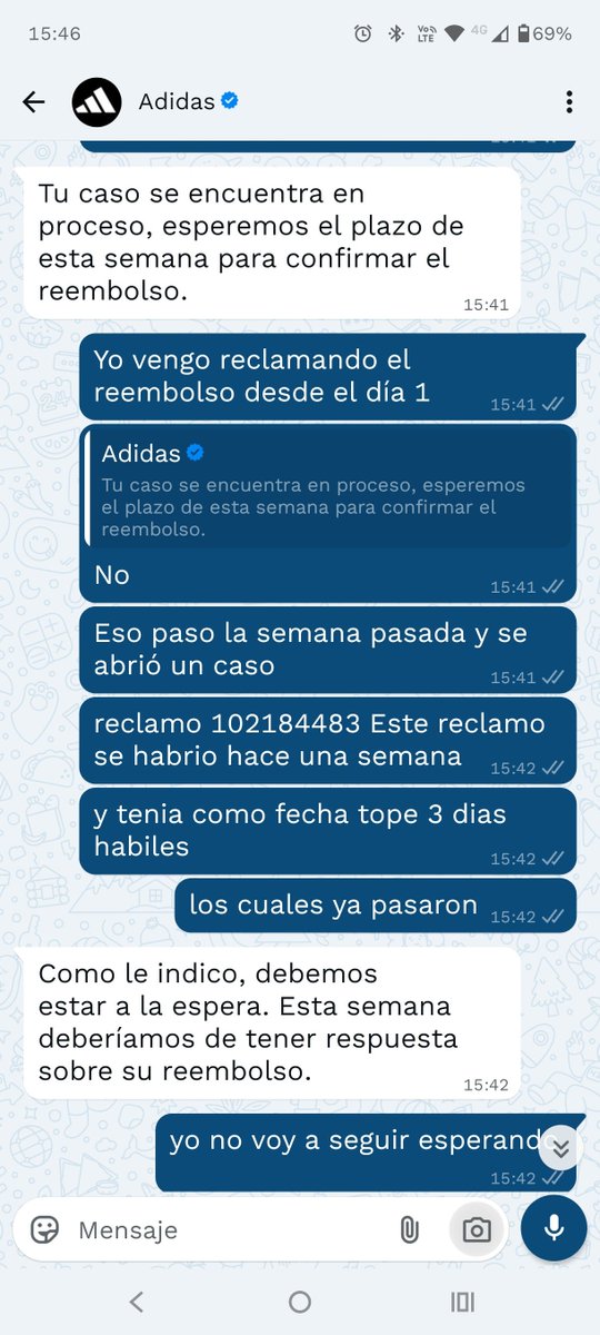 IngridGRohr's tweet photo. @BAconsumidor @AdidasArgentin1 @DNDConsumidor Urgente, porque siguen pateandome la respuesta @AdidasArgentin1 una vergüenza. Todas las semanas lo mismo! https://t.co/cBR1YwvtC9