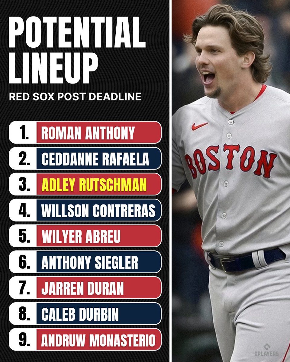 FanaticsBook's tweet photo. ADLEY RUTSCHMAN WELCOME TO THE RED SOX 🤯 https://t.co/yJoHfjGaGE