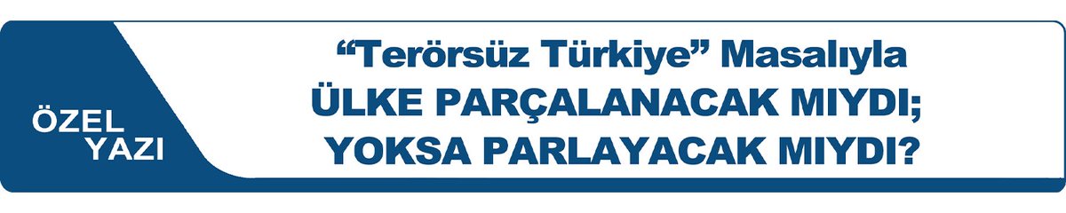 millicozum's tweet photo. “Terörsüz Türkiye” Masalıyla
ÜLKE PARÇALANACAK MIYDI; 
YOKSA PARLAYACAK MIYDI?

“Terörsüz Türkiye” Masalı ve Kuşkularımız!..

PKK’nın sözde silah bırakma senaryolarına ve ülkemizde barış ve bereket ortamının hazırlanması umutlarına; hissiyatım, arzularım ve vicdanım “Oh, keşke!” diyerek sevinmek, Siyonist odakların ve Batı’nın kışkırttığı kanlı ve karanlık bir sürecin bitmesini desteklemek istiyordu… Ama aklım, iz’anım ve mantığım bu gelişmelere tedbirli ve temkinli yaklaşılması, görünüşe değil gerçeklere yoğunlaşılması gerektiğini söylüyordu. Bu nedenle, cıvık cıvık yapmacıklık sırıtan sürece yürekten sevinip sahiplenemiyordum; kuşkularım duygularımı bastırıyordu. Acaba bu şarlatanlığın arkasında hangi şeytanlıklar yatıyordu?..

Amerika ve Avrupa basınının bu silah bırakma seremonisini manşetlere taşımaları ve Erdoğan’a övgüler yağdırmaları bizim şüphelerimizi ve endişelerimizi daha da artırıyordu. Çünkü PKK’ya ve yan kuruluşlarına 50 yıldır her türlü desteği bunlar sağlıyordu!?. ABD Ankara Büyükelçisi Barrack’ın: “SDG, YPG’dir; YPG, PKK’dır. Biz onlara devlet sözü vermedik. PKK’nın silah bırakmasını da destekliyoruz!” sözlerini de: “Aslında bu süreci; ABD, AB ve İsrail olarak biz ayarlıyoruz!” şeklinde okumak gerekiyordu… Çünkü Yahudi ve Hristiyanların İslam ve Türk düşmanlıklarını hesaba katmadan bu gibi olayları yorumlamak, ya ahmaklıktı veya kiralık ajanlıktı!
...
https://t.co/68hwEQqlbl