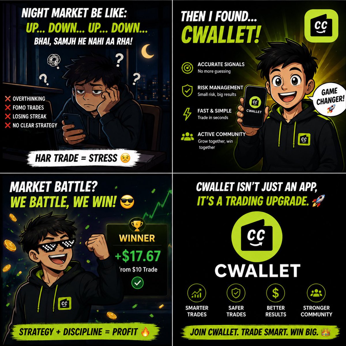 jaadu9149's tweet photo. Trade smarter with Cwallet and join a community that grows together.
#Cwallet #MarketBattle #CryptoTrading #TradeSmart #CryptoCommunity #TradingStrategy #WinTogether https://t.co/ER4h8F6jfJ