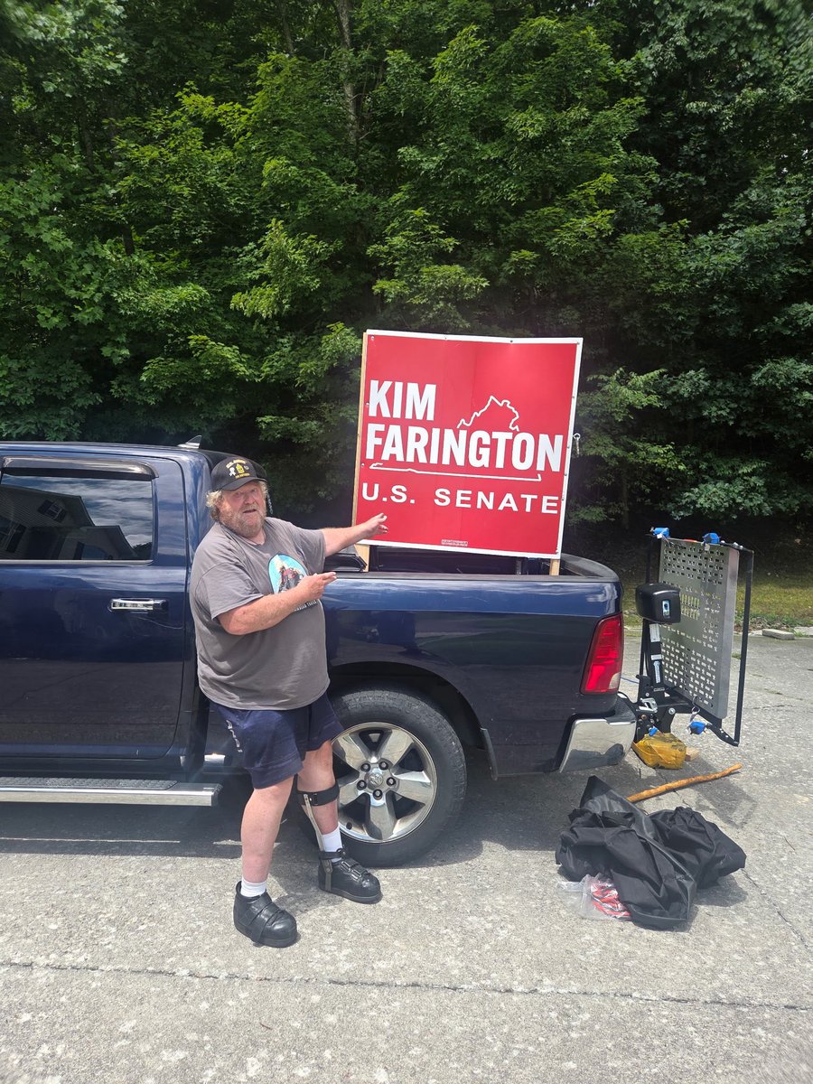 KimFaringtonVA's tweet photo. I want to send a tremendous THANK YOU to my super volunteer, Mike, in Wise County who’s been driving around SW Virginia with my sign in his truck to make people aware of my campaign! I have the BEST volunteers all across the commonwealth, and I’m so grateful for all of you! I’m so blessed! 

Please remember to vote for me, Kim Farington, tomorrow, August 4th! 

https://t.co/vxUuMZlqTZ