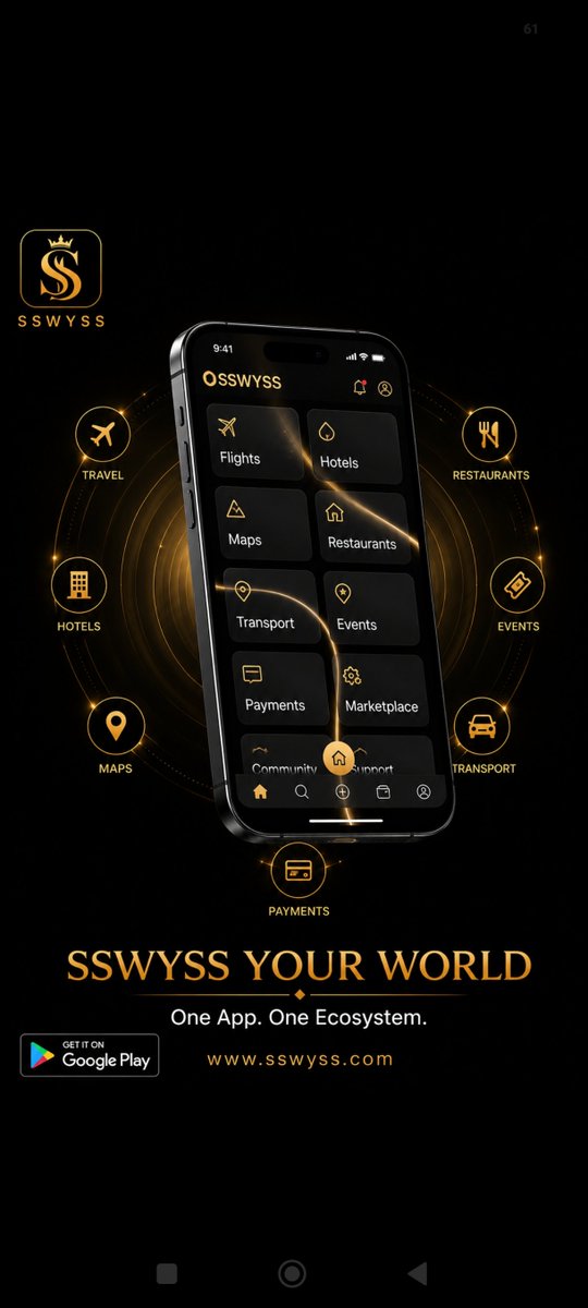 sswyssApp's tweet photo. Travel, payments, hotels, restaurants, events and marketplace—all connected in one premium ecosystem designed to simplify your life.
SSWYSS Your World.
📲 Download SSWYSS on Google Play:
https://t.co/hGPyA02AF9
🌐 https://t.co/DZaR6eYMFJ
#SSWYSS #SuperApp #Fintech #Business https://t.co/db79r6o8sZ