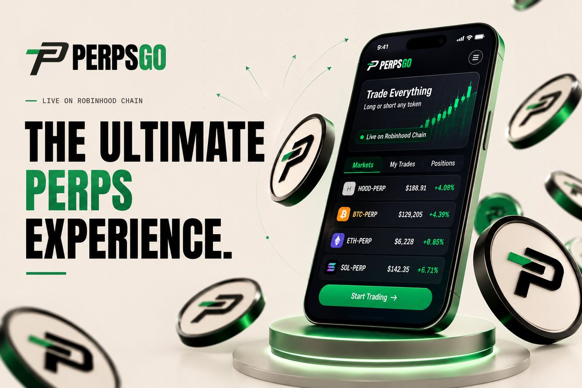 PerpsGo's tweet photo. Every token deserves a market.

PerpsGo is bringing perpetuals to everything on RobinHood Chain. Launch any token, list it, and let traders go long or short from day one.

One protocol. Endless markets. https://t.co/snzmMGAW1d
