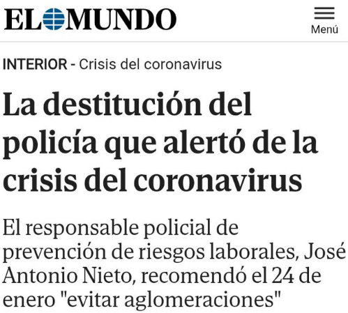 minayero's tweet photo. @el_pais despiden a la jefa de prensa de Seguridad Nacional por cometer el imperdonable error de informar, en tiempo real, sobre una crisis de seguridad nacional....  es de locos pero ya lo hicieron antes. https://t.co/aeAGoIGGDu