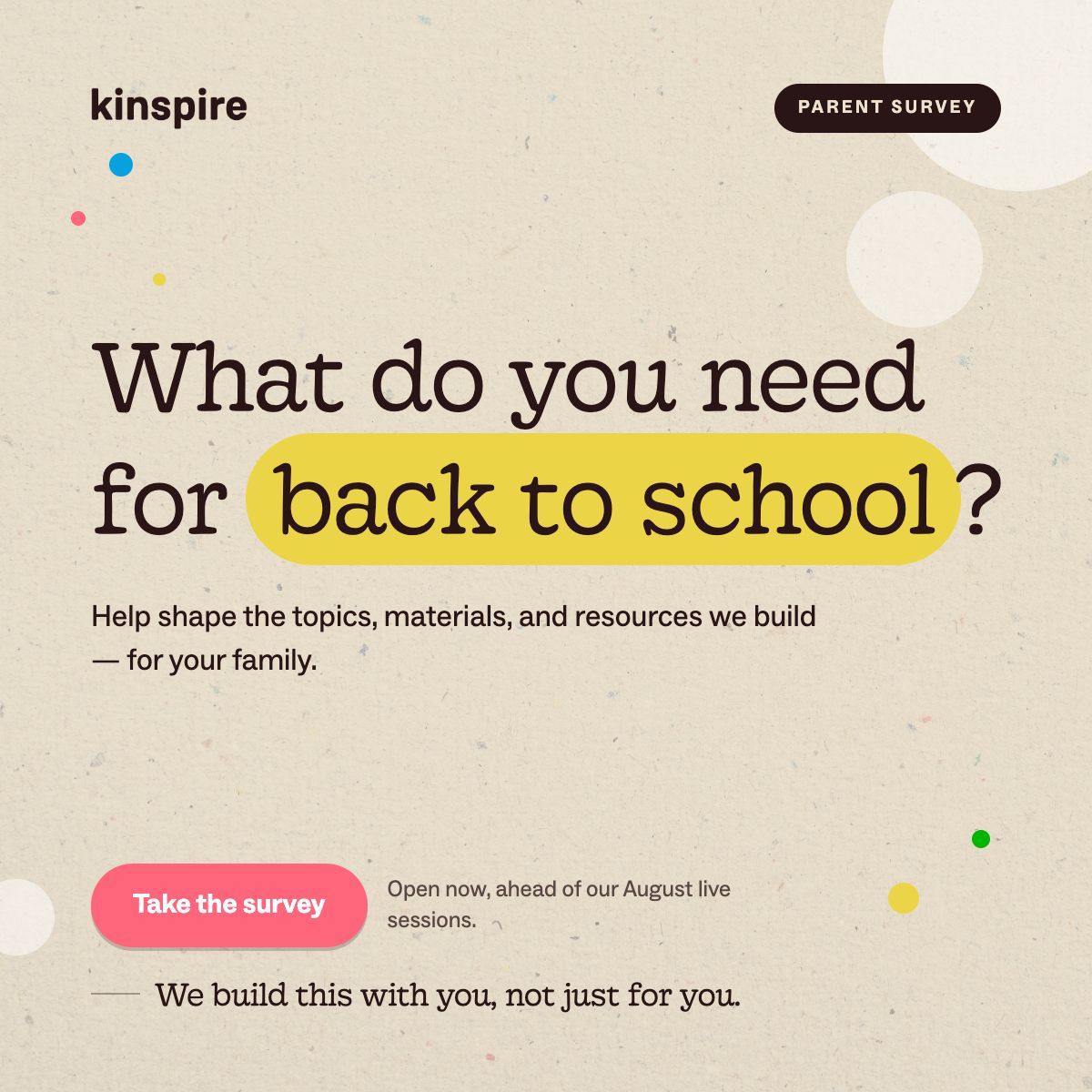 KinspireHealth's tweet photo. We're finalizing August's calendar of back-to-school support for parents raising outside-the-box kids — and we want your input first. Takes 3 minutes:  https://t.co/DEbr1Ot1X4 https://t.co/TE2LYOxoPa