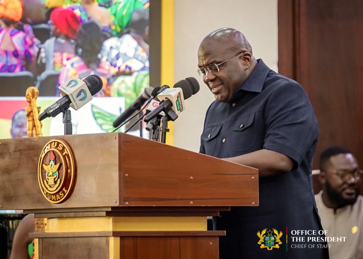 JDebrahofficial's tweet photo. Honoured to represent H.E. President @JDMahama at the investiture of Professor Christian Agyare as the 13th Vice-Chancellor of KNUST.

Congratulations to Prof. Agyare, and appreciation to Professor Rita Akosua Dickson for her distinguished service.

#KNUST #Leadership #Education https://t.co/6mkmWFeHKe