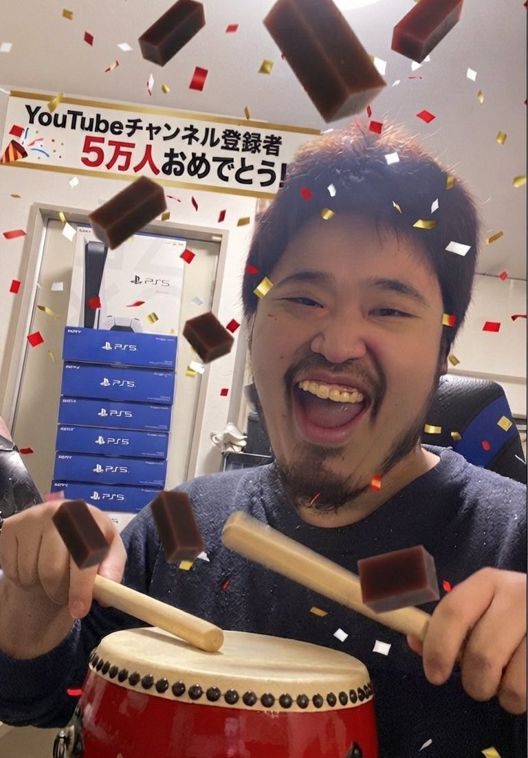 Nqyu__x's tweet photo. とち丸ちゃんチャンネル登録5万人おめでとう㊗️🎉
〜大好きな羊羹を添えて〜
　ボナペティ🐷🍽️

@tochimarururu https://t.co/CxC6swuGZN
