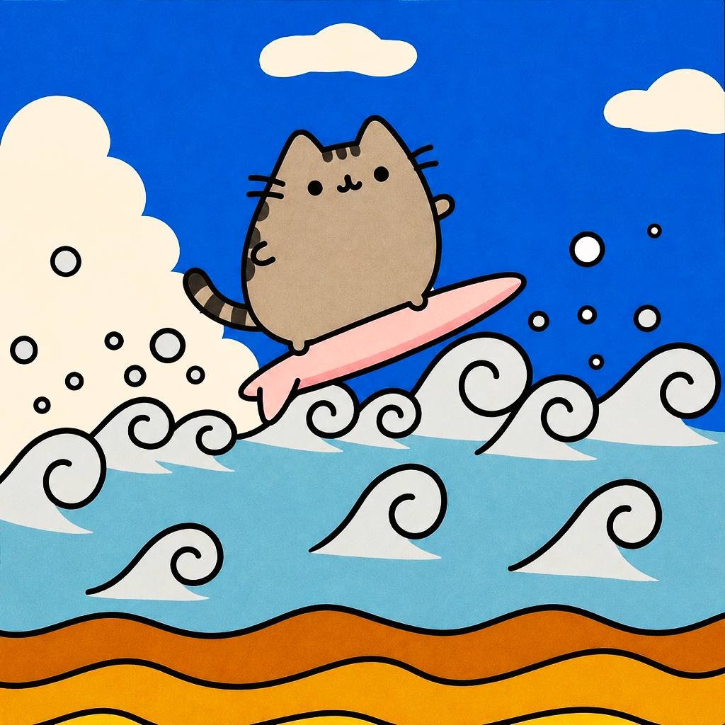 pusheencatfans's tweet photo. surfin' https://t.co/y6maB6ybqe