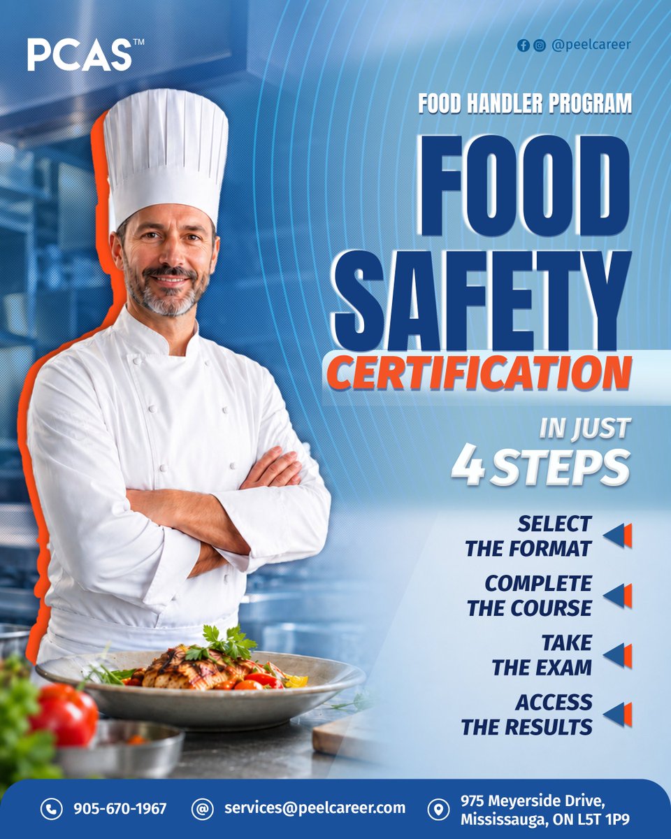 pcas_es's tweet photo. Ready to earn your Food Safety Certification? ๐ฝ๏ธ๐ฅ PCAS Food Handler Program helps you get certified through instructor-led, self-study or exam-only options, with pricing from $23.67 to $65. Register today.
๐ https://t.co/uSMceSsxAk
#PCAS #FoodSafety https://t.co/b8WtQTUDFi