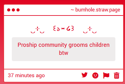 cupidmink's tweet photo. every single community has a grooming problem and yes.. proshippers can be groomers
instead of using groomers as an excuse to shit on the profic community (not proship) please make ur own post calling out specific groomers because CLEARLY u dont care ab grooming https://t.co/QNOnYwr9k6