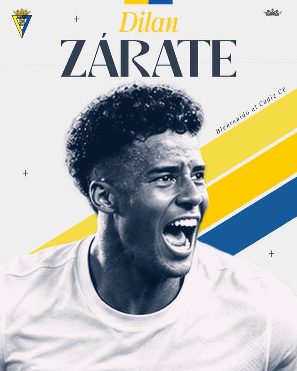 ElBalonDividido's tweet photo. ✅ 𝐎𝐅𝐈𝐂𝐈𝐀𝐋 | El @Cadiz_CF refuerza su centro del campo con el potencial de Dilan Zárate.

El joven mediocentro llega cedido desde el @Inter hasta final de temporada. https://t.co/wWqgQh73w9