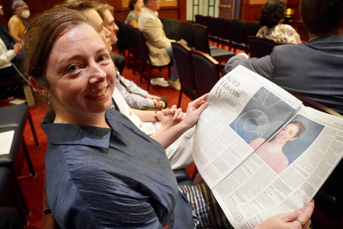 CapHillCitizen's tweet photo. Spotted at the impeachment hearing: readers who know where to get the real story. 

@Keira_havens of Citizens' Impeachment — reading the interview we did with her, at the hearing she helped make happen.

Get your copy of the print edition at https://t.co/bgKgahHCUS — link in bio. https://t.co/O1fusSmWIa