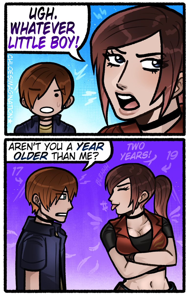 ChloeImagine's tweet photo. Claire and Steve dynamic is so silly in resident evil,, https://t.co/qEH9jeDOru