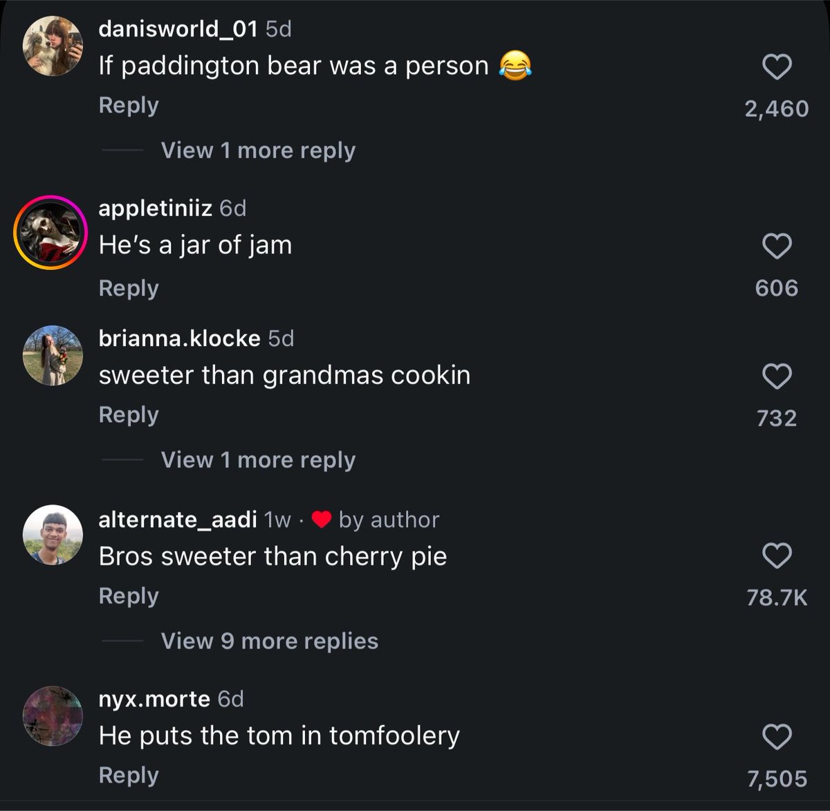 hyunebuns's tweet photo. i need you all to read these comments on this reel i found of tom holland https://t.co/cD3sJbpaCx