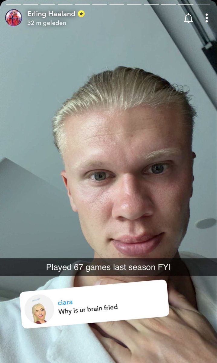 TouchlineX's tweet photo. 🚨📲 𝗡𝗘𝗪: Erling Haaland on Snapchat. https://t.co/wSqOlerMRl