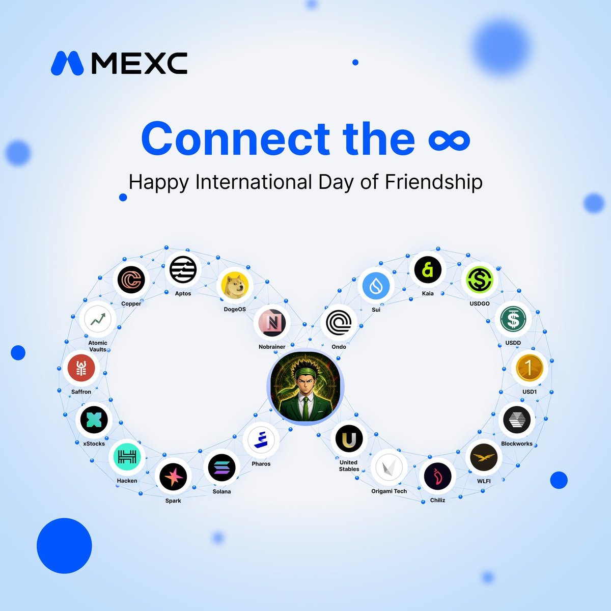 Wayzehboi's tweet photo. Just added myself to the ∞. 😄💚 

Happy Friendship Day to the MEXC fam.

Here's to more connections, more good people, and good vibes. 💚♾️ https://t.co/ks7fDKWwih