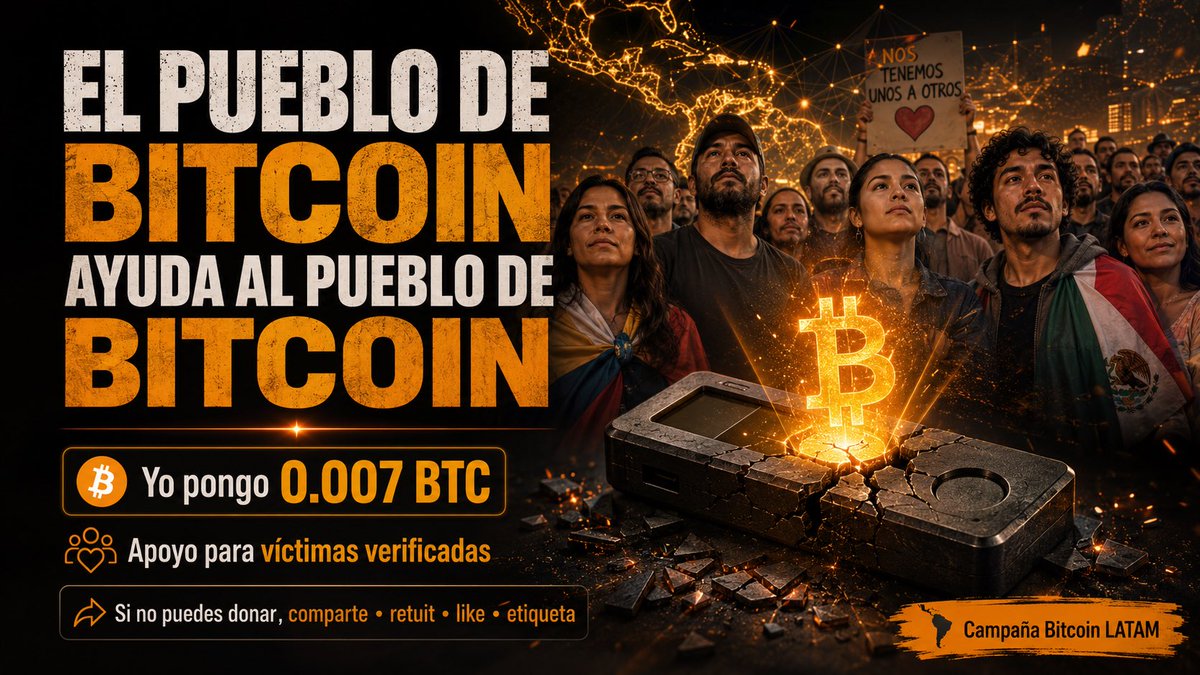 danicryptoo7's tweet photo. 🚨 UN LLAMADO AL PUEBLO DE BITCOIN ₿

El ataque relacionado con COLDCARD no rompió Bitcoin, pero sí golpeó a cientos de personas que confiaron en la autocustodia para proteger el patrimonio de toda su vida.

Propongo que la comunidad mundial cree un fondo transparente para las víctimas verificadas.

Yo me comprometo a aportar 0.007 BTC (500 usdt) cuando exista:

✅ Una lista real y verificada de afectados.
✅ Pruebas on-chain de las pérdidas.
✅ Una multifirma pública y auditable.
✅ Reglas claras para distribuir cada satoshi.

No se trata de enviar Bitcoin a cualquier dirección. Primero debemos verificar, evitar estafadores y construir un mecanismo transparente.

Quizá una persona no pueda recuperar todo lo perdido, pero miles de bitcoiners, exchanges, fabricantes de wallets, empresas, desarrolladores y creadores podemos devolverles al menos una parte.

Hoy fueron ellos. Mañana podríamos ser nosotros.

Somos retail. Somos quienes trabajamos, ahorramos y defendemos Bitcoin. Somos el pueblo de Bitcoin.

Si no puedes donar, ayuda con un retuit, un like, un comentario o una etiqueta.

Etiquetemos a @COLDCARDwallet, Coinkite y a su CEO y cofundador, @nvk, además de exchanges, wallets y empresas de toda la industria.

Hagamos de esto una campaña de todos los bitcoiners latinoamericanos. Desde México, Argentina, Colombia, Venezuela, Chile, Perú, Brasil, El Salvador y toda Latinoamérica, hagamos que este mensaje llegue al mundo.

Si no puedes donar, comparte. Si no puedes compartir, etiqueta. Pero no dejemos morir este llamado.

No confíes. Verifica. Y cuando todo esté verificado, ayudemos. ₿🤝

Necesitamos que toda la industria vea esto: @COLDCARDwallet @nvk @binance @coinbase @krakenfx @okx @Bybit_Official @bitget @Ledger @Trezor @Blockstream @BitBoxSwiss @Strike @Swan

El pueblo de Bitcoin debe apoyar al pueblo de Bitcoin. ₿