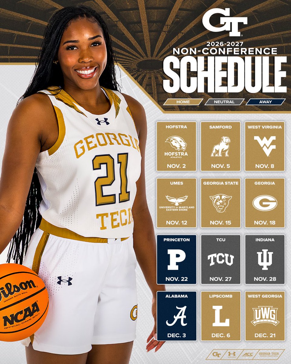 GTWBB's tweet photo. Locked in 🔐🐝

2026–27 non-conference schedule just dropped 🤩

🎫 https://t.co/P86TSOzBAy
📰 https://t.co/ccFnNSaOMG

#StingEm🐝 https://t.co/uWF3IqowoE