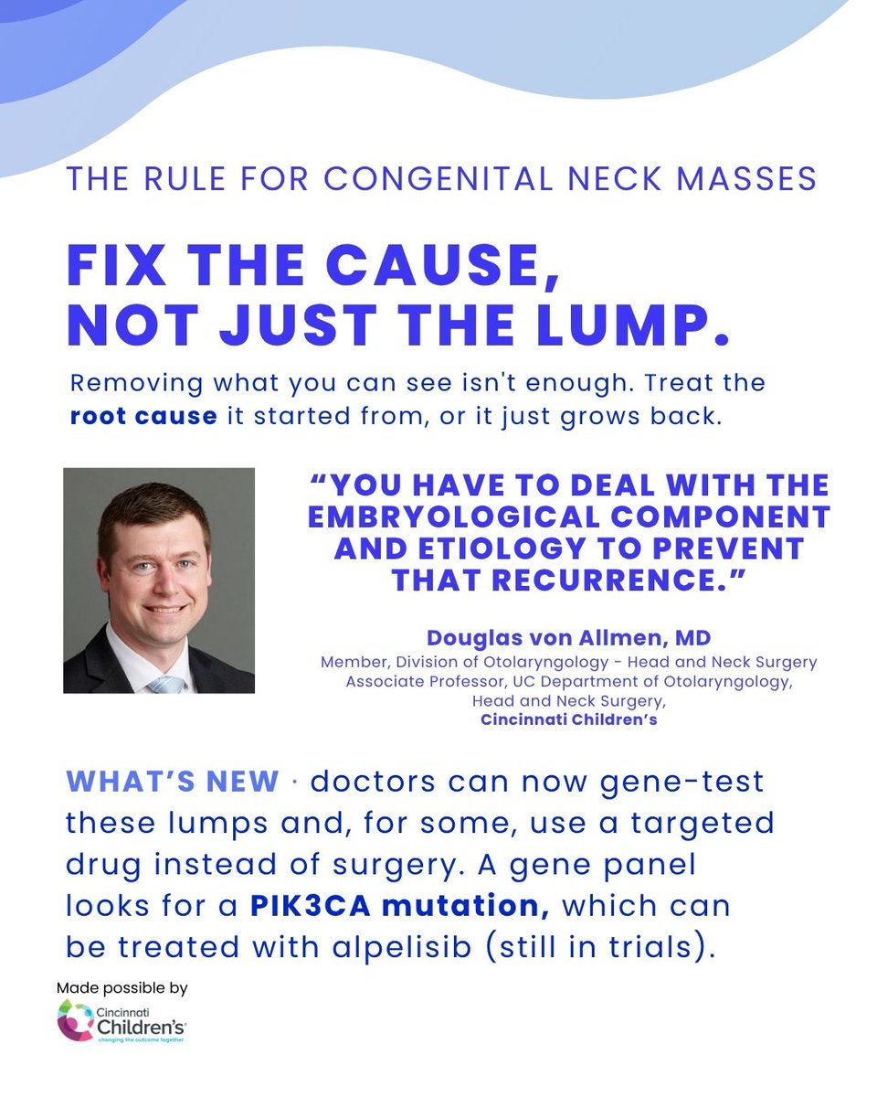 StayCurrentMD's tweet photo. A false positive salivary enzyme test led to two failed excisions. Never a ranula — a lymphatic malformation. 2025 Pediatric Surgery Update Course.

Full EP: https://t.co/YLjoFhy6jF

Register 2026: https://t.co/yuAQxw35JA

#SoMe4PedSurg #PedSurg

Made possible by @CincyChildrens https://t.co/9HfrCuaphS