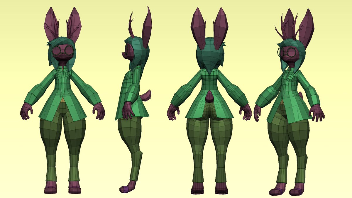 PluEngineer's tweet photo. Lowpoly bun https://t.co/Nb5FfdJfQ1