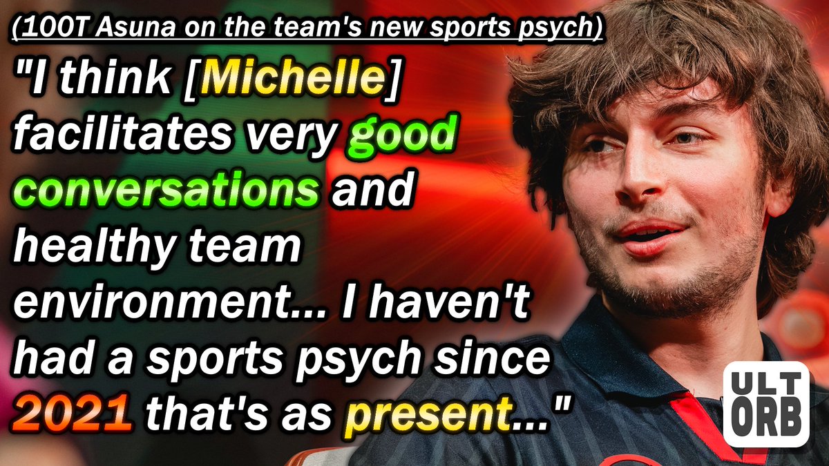 EntreeInterview's tweet photo. INTERVIEW OUT NOW!

I had the honor to interview 100T Asuna (@Asunaa) after the game vs SEN where we talked about his growth as a player, playing Phoenix in this meta, working with their new sports psych Michelle and more!

Check it out below!

#VCT #VCTAmericas https://t.co/SIqcn618uy